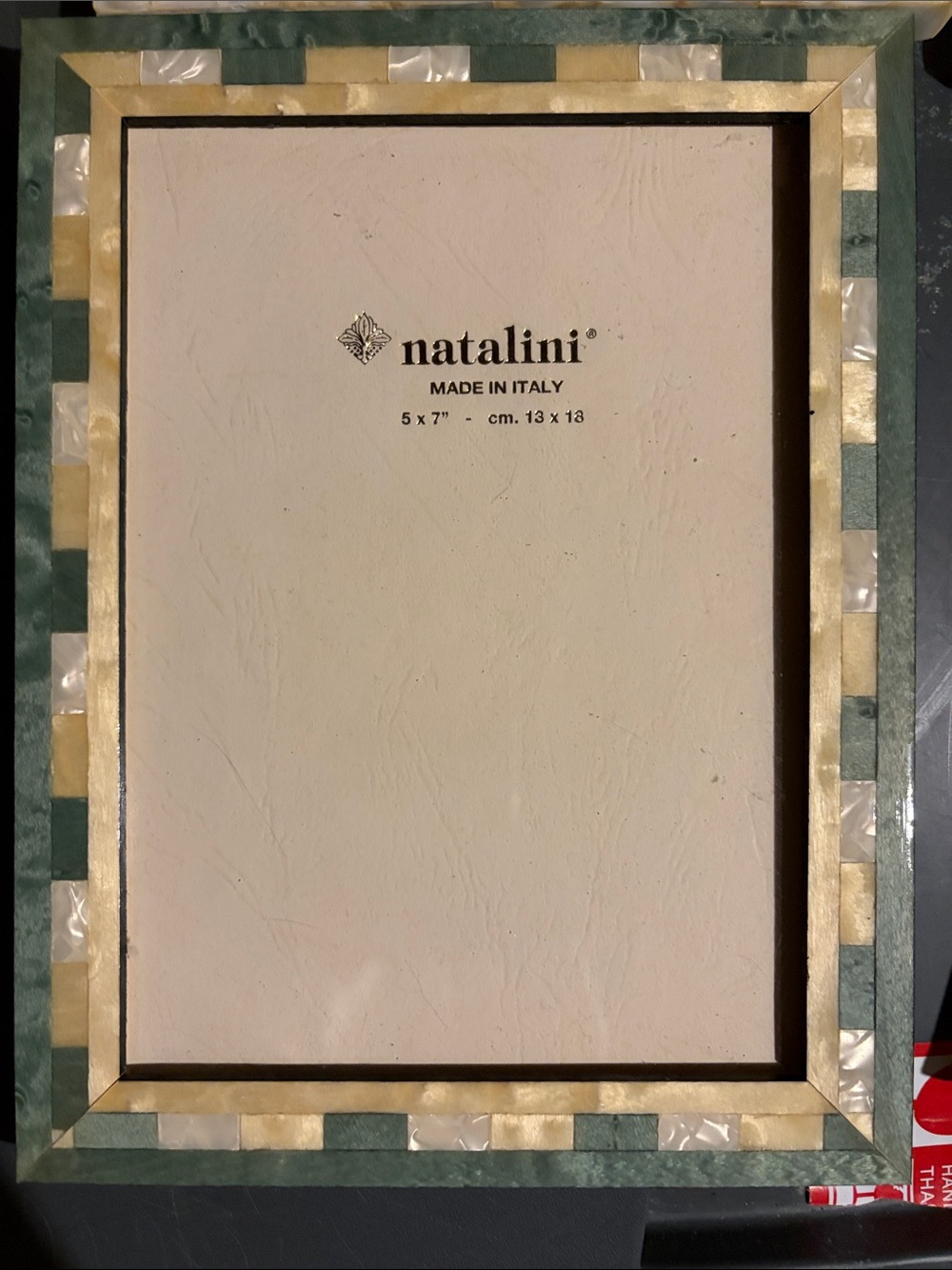 Natalini Green & Cream Decorative Picture Frame